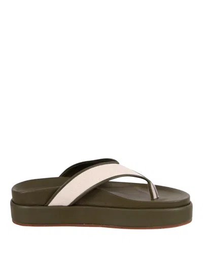Ancient Greek Sandals Sandali Charys Flatform In Green