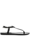 Ancient Greek Sandals Lito 10mm T-strap Sandals In Black