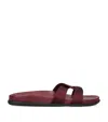 Ancient Greek Sandals Satin Desmos Slides In Burgundy