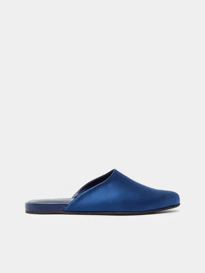 Ancient Greek Sandals Satin Slippers Size: 37  Abask Luxury Gift In Blue