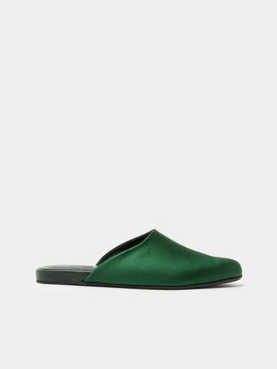 Ancient Greek Sandals Satin Slippers Size: 38  Abask Luxury Gift In Green