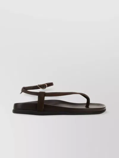 Ancient Greek Sandals Satin Thong Sandals Buckle Detail In Black