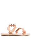 Ancient Greek Sandals Scallop-hem Sandals In Neutrals