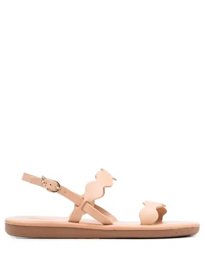 Ancient Greek Sandals Scallop Leather Sandals In Neutrals