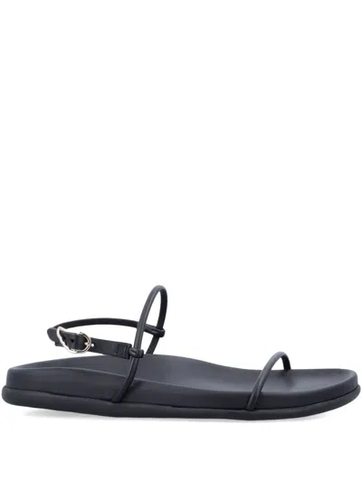 Ancient Greek Sandals Semystra Strappy Flat Sandals In Black