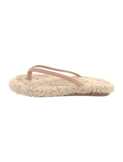 Pre-owned Ancient Greek Sandals Shearling Flip Flops In Neutral