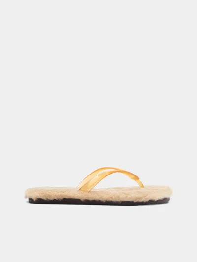 Ancient Greek Sandals Shearling Saionara Slippers Size: 37