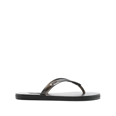 Ancient Greek Sandals Saionara Jelly Pvc Flip Flops In Black