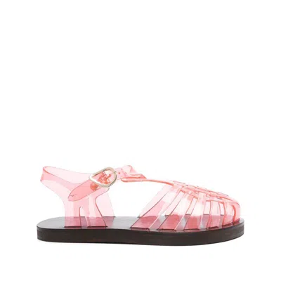 Ancient Greek Sandals Shoes In Red