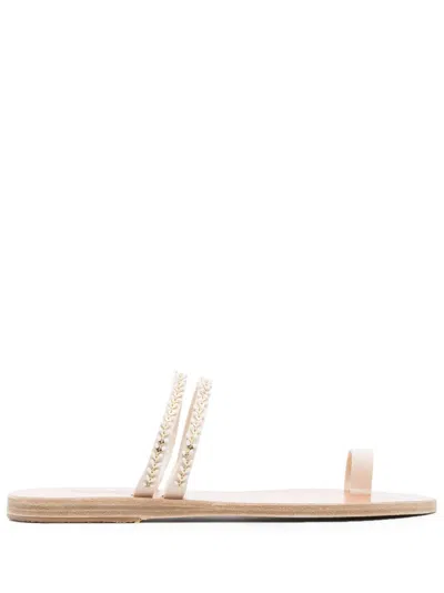 Ancient Greek Sandals Skalida Open-toe Slides In White