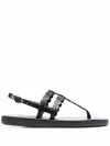 Ancient Greek Sandals Slingback Strap Sandals In Black