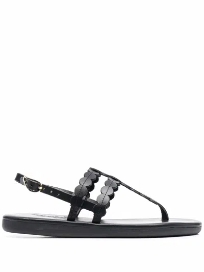 Ancient Greek Sandals Slingback Strap Sandals In Black