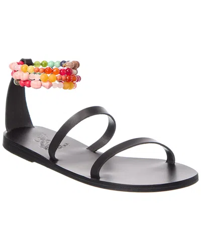 Ancient Greek Sandals Smirni Leather Sandal In Black
