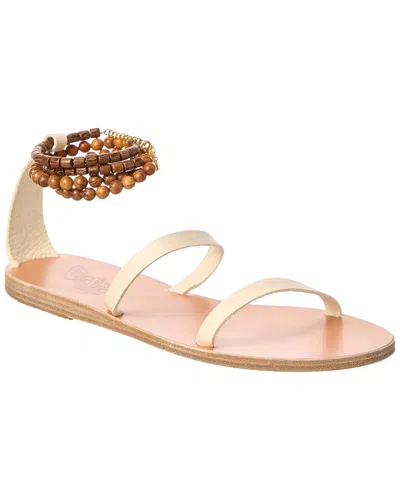 Ancient Greek Sandals Smirni Leather Sandal In White