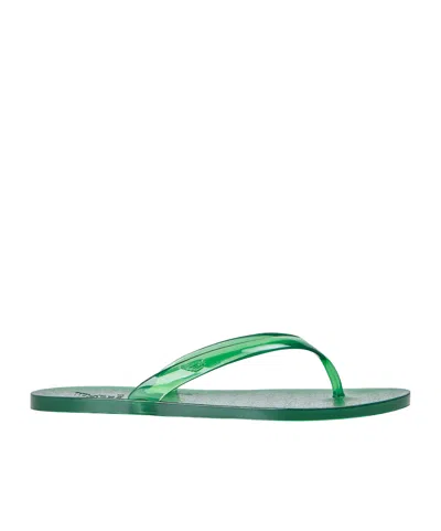 Ancient Greek Sandals Solid Color Flip Flops In Green