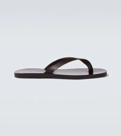 Ancient Greek Sandals Solon Leather Thong Sandals In Brown