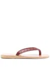 Ancient Greek Sandals Spathi Flip Flops In Red