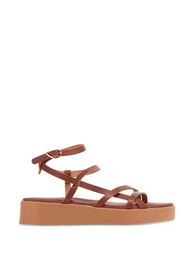 Ancient Greek Sandals Stiliani Platform Sandals In Brown