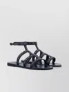 Ancient Greek Sandals Studded Design Leather Sole Sandals In Blue