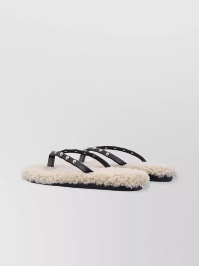 ANCIENT GREEK SANDALS STUDDED LEATHER STRAP SLIDE