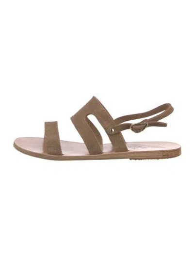 Pre-owned Ancient Greek Sandals Suede Sandals In Brown
