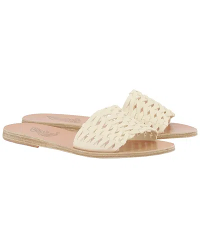Ancient Greek Sandals Taygete Woven Leather Sandal In White