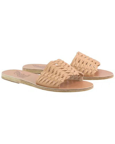 Ancient Greek Sandals Taygete Woven Leather Sandal In White