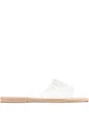 Ancient Greek Sandals Tessa Embellished Sandals In White