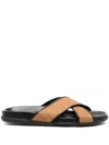 Ancient Greek Sandals Thais Flat Leather Sandals In Schwarz