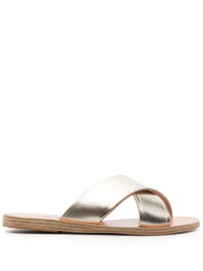 Ancient Greek Sandals Thais Metallic-effect Sandals In Gold
