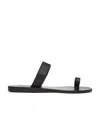Ancient Greek Sandals Toe Strap Sandals In Black
