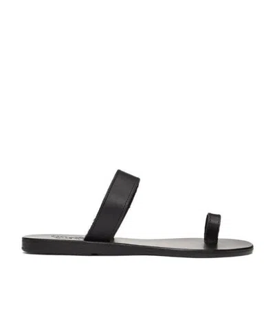 Ancient Greek Sandals Toe Strap Sandals In Black