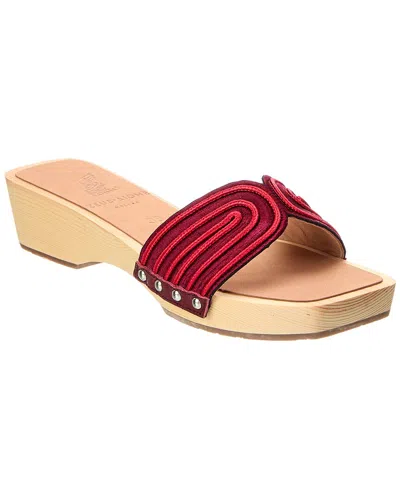Ancient Greek Sandals The Harness Clog In Red