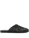 Ancient Greek Sandals The Slipper Sequined Mules In Black