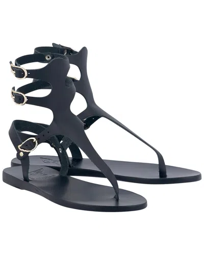 Ancient Greek Sandals Themis Leather Sandal In Black