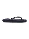 Ancient Greek Sandals Furry Slide Stud Strap Rubber Sole In Black