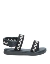 Ancient Greek Sandals Toddler Girl Sandals Black Size 9.5c Cowhide, Textile Fibers In Black
