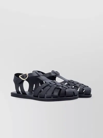 Ancient Greek Sandals Toe Closed Strappy Leather Sandals