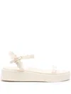 Ancient Greek Sandals Iris Leather Flatform Sandals In Neutrals