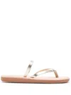 Ancient Greek Sandals Vachetta Leather Flip Flops In Metallic