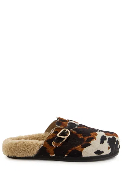 Ancient Greek Sandals Vasilitsa Cow-print Pony-hair Mules In Multi