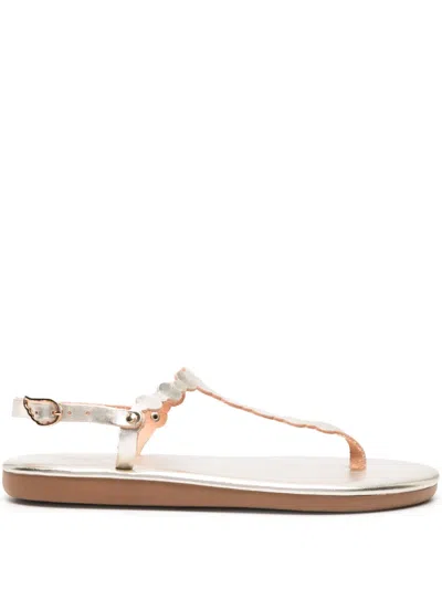 Ancient Greek Sandals Velos Leather Sandals In Gold