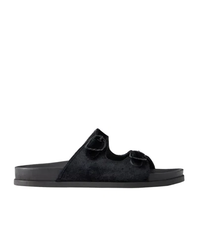 Ancient Greek Sandals Selestia Velvet Sandals In Black