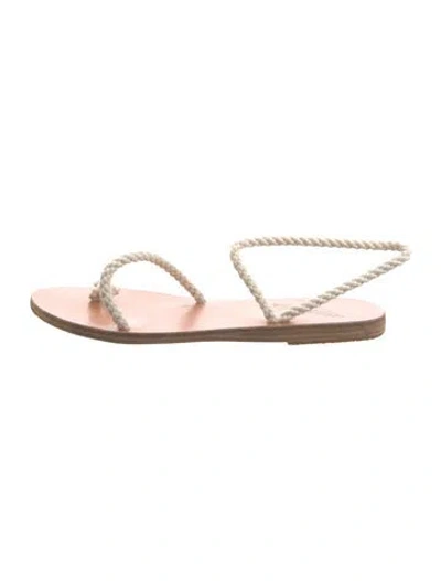 Pre-owned Ancient Greek Sandals Velvet Sandals In Neutrals