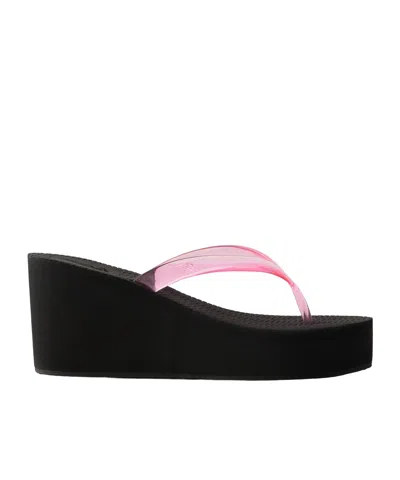 Ancient Greek Sandals Etheria Pvc Wedge Flip Flops In Pink