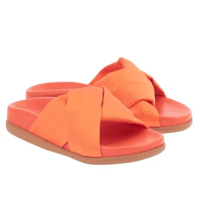ANCIENT GREEK SANDALS WHITNEY FOOTBED SANDALS IN CORAL