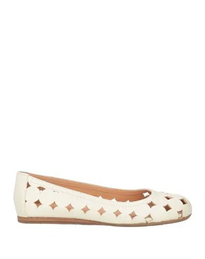 Ancient Greek Sandals Woman Ballet Flats Ivory Size 8 Leather In White