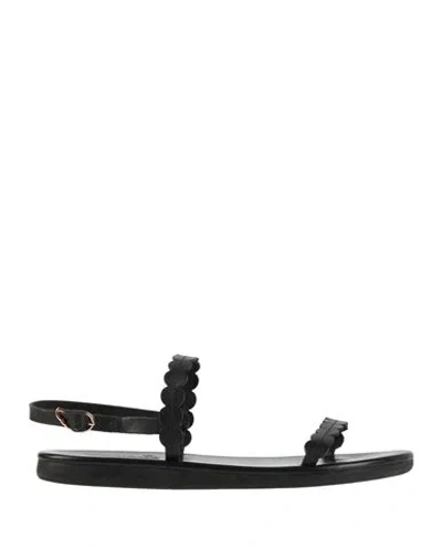 Ancient Greek Sandals Orion Leather Sandals In Black