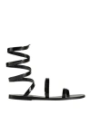 Ancient Greek Sandals Ofis Wraparound Mid-calf Sandals In Black