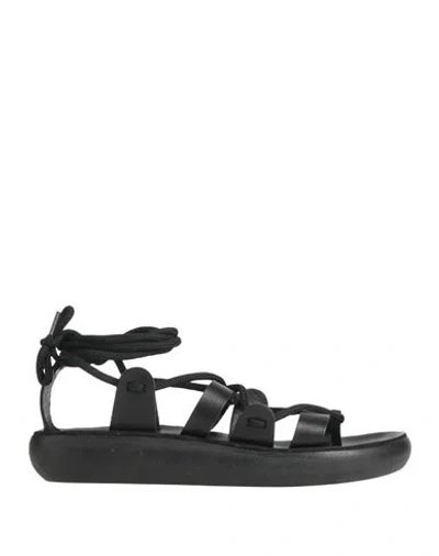 Ancient Greek Sandals Woman Sandals Black Size 7 Rubber